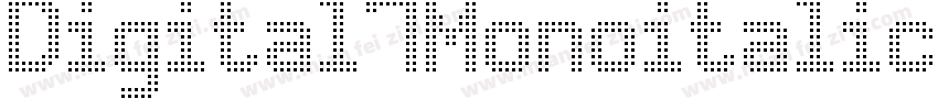 Digital7Monoitalic-8xKz字体转换
