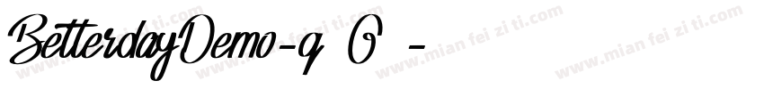 BetterdayDemo-q1G0字体转换