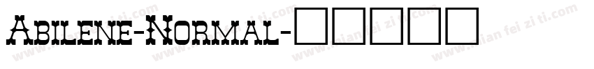 Abilene-Normal字体转换