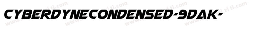 CyberdyneCondensed-9DaK字体转换