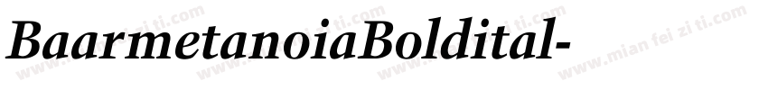 BaarmetanoiaBoldital字体转换