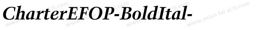 CharterEFOP-BoldItal字体转换
