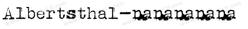 Albertsthal字体转换
