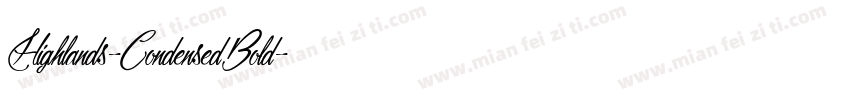 Highlands-CondensedBold字体转换