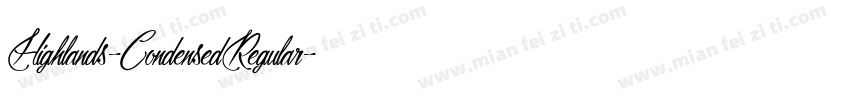 Highlands-CondensedRegular字体转换