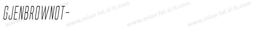 GjenBrownOT字体转换