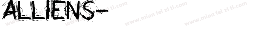 alliens字体转换