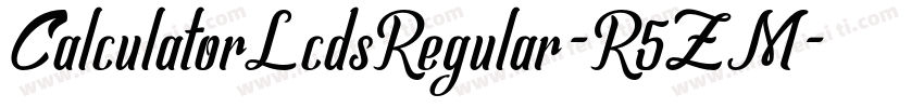 CalculatorLcdsRegular-R5ZM字体转换