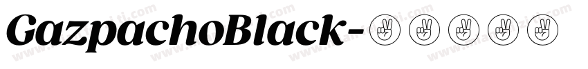 GazpachoBlack字体转换