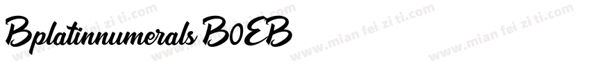 Bplatinnumerals-B0EB字体转换