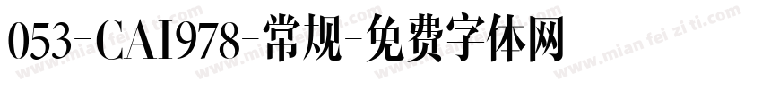 053-CAI978-常规字体转换