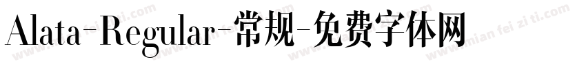 Alata-Regular-常规字体转换