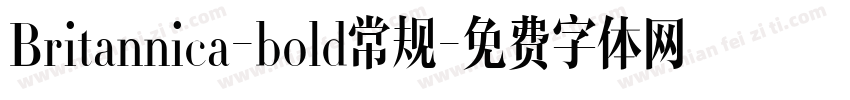 Britannica-bold常规字体转换