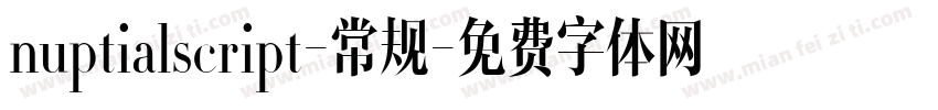 nuptialscript-常规字体转换