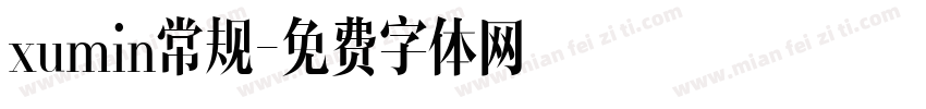 xumin常规字体转换