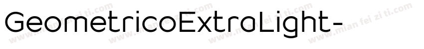 GeometricoExtraLight字体转换