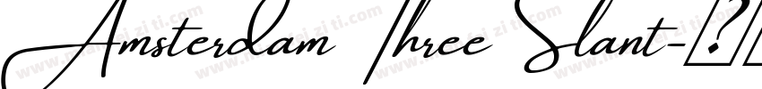 AmsterdamThreeSlant字体转换