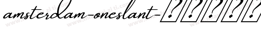 amsterdam-oneslant字体转换