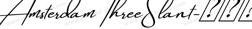 AmsterdamThreeSlant字体转换