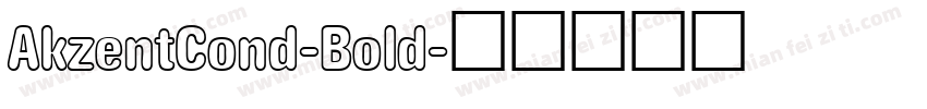 AkzentCond-Bold字体转换