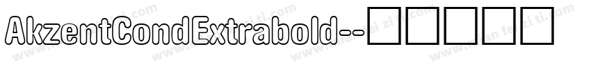 AkzentCondExtrabold-字体转换