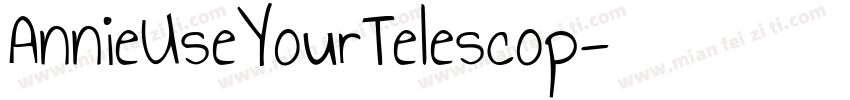 AnnieUseYourTelescop字体转换
