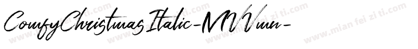 ComfyChristmasItalic-MVVmn字体转换