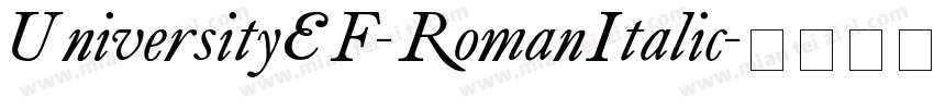 UniversityEF-RomanItalic字体转换