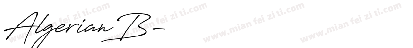 AlgerianB字体转换