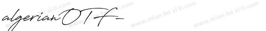 algerianOTF字体转换