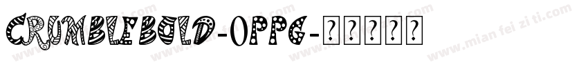CrumbleBold-0PpG字体转换