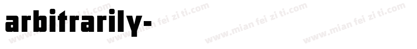 arbitrarily字体转换