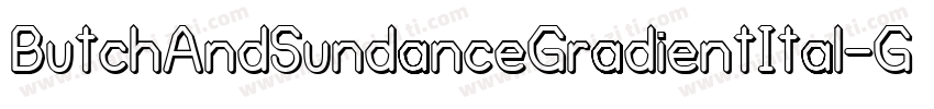 ButchAndSundanceGradientItal-G98A字体转换