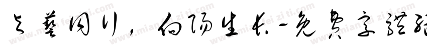 与艺同行，向阳生长字体转换