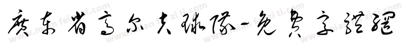 广东省高尔夫球队字体转换