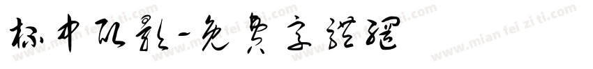 杯中取影字体转换