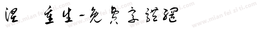 涅槃重生字体转换