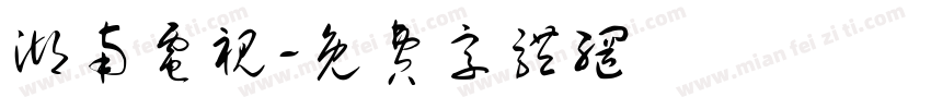 湖南电视字体转换
