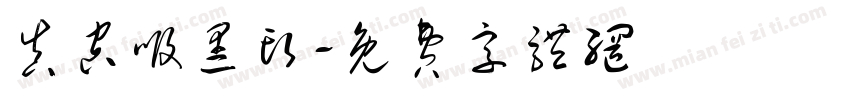 真空吸黑头字体转换