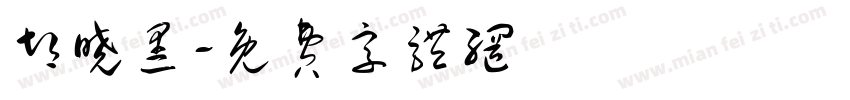 胡晓黑字体转换