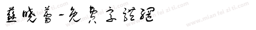 苏晓蕾字体转换