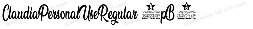 ClaudiaPersonalUseRegular-1pB2字体转换