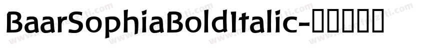 BaarSophiaBoldItalic字体转换