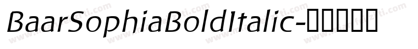 BaarSophiaBoldItalic字体转换