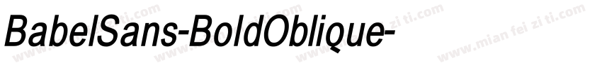 BabelSans-BoldOblique字体转换