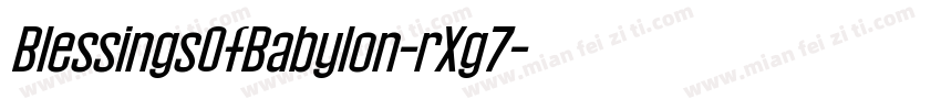 BlessingsOfBabylon-rXg7字体转换