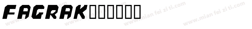 Fagrak字体转换