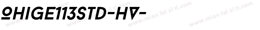 Ohige113Std-HV字体转换