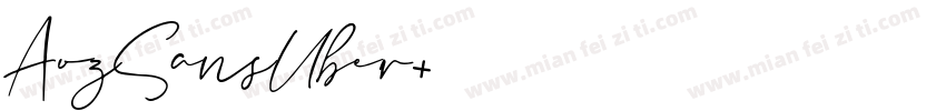 AozSansUber字体转换