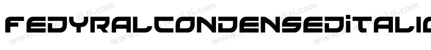 FedyralCondensedItalic-aRAm字体转换